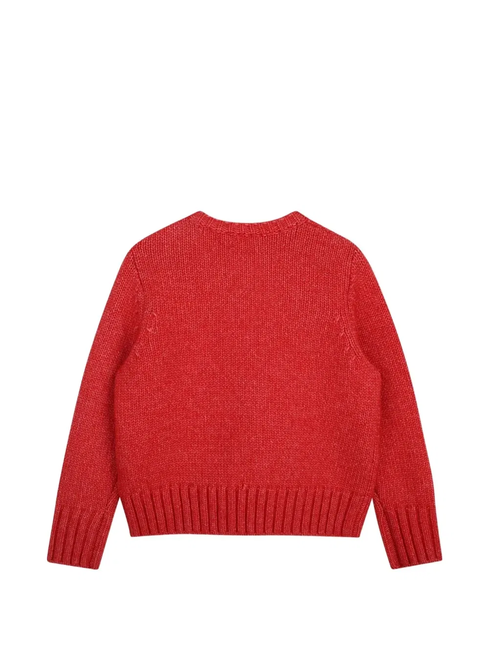 Свитер вязки интарсия с пуговицами на плече Zadig & Voltaire Kids, красный — фото 2