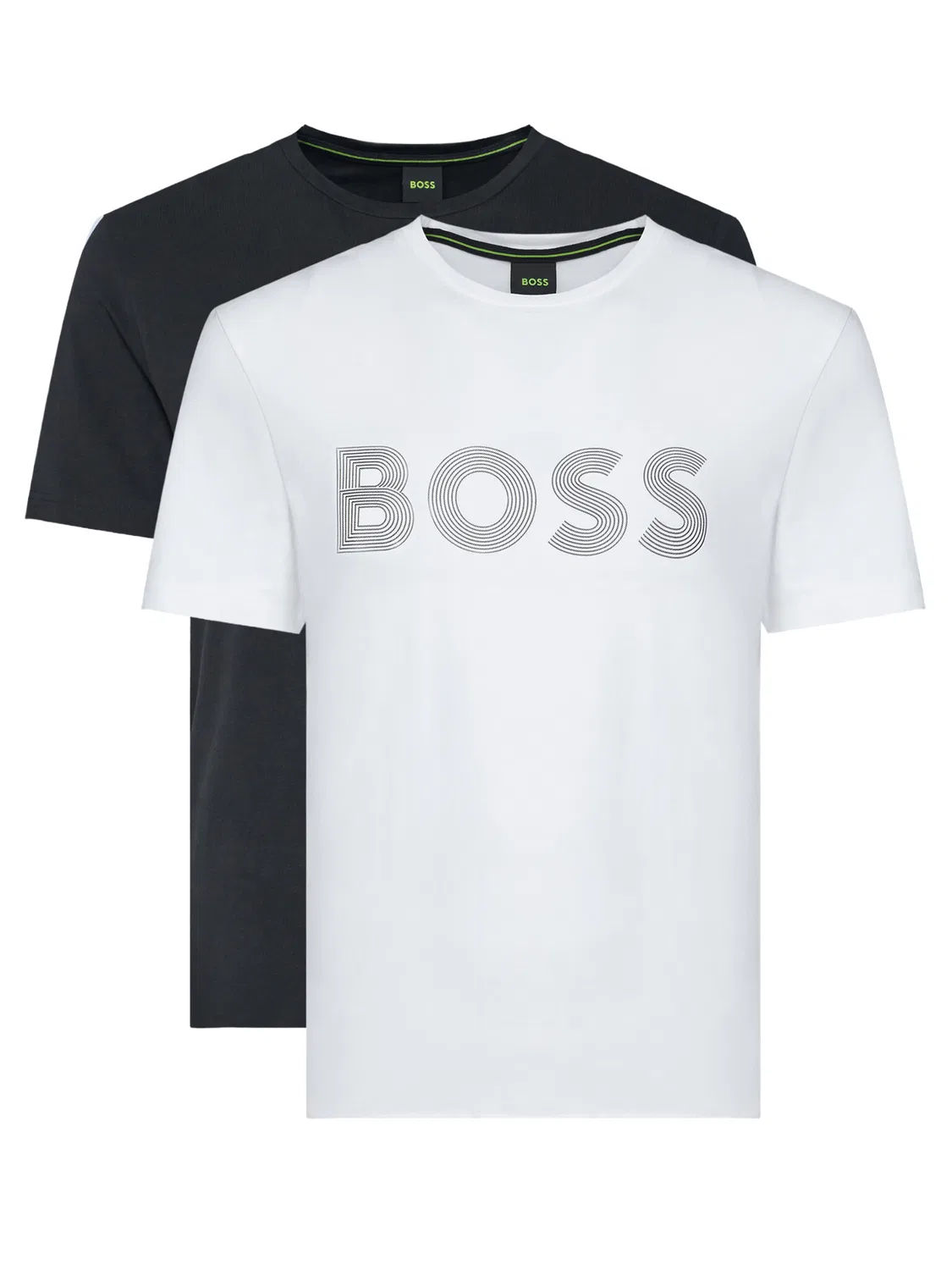 Мужской комплект из футболок стандартного кроя Boss, черный