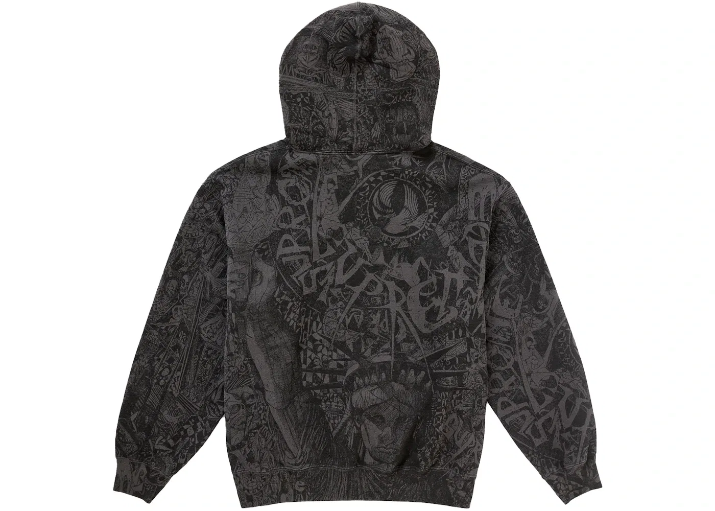 Мужская худи с принтом Liberty Supreme, Washed Black — фото 2