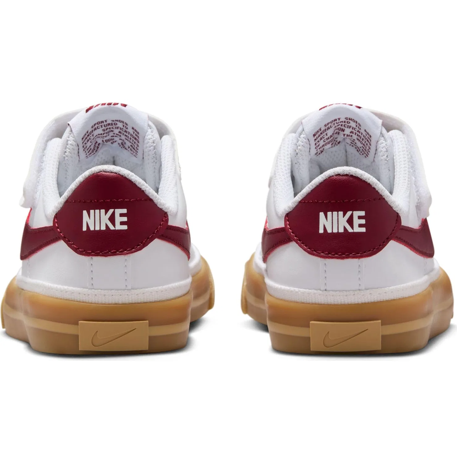 Детские кеды кроссовки с ретро-дизайном NIKE Court Legacy NIKE, White Team Red Gum Yellow — фото 3