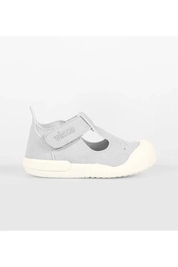 Детские туфли для новорожденных с липучкой Loro First Step Baby Shoes Vicco, Gray