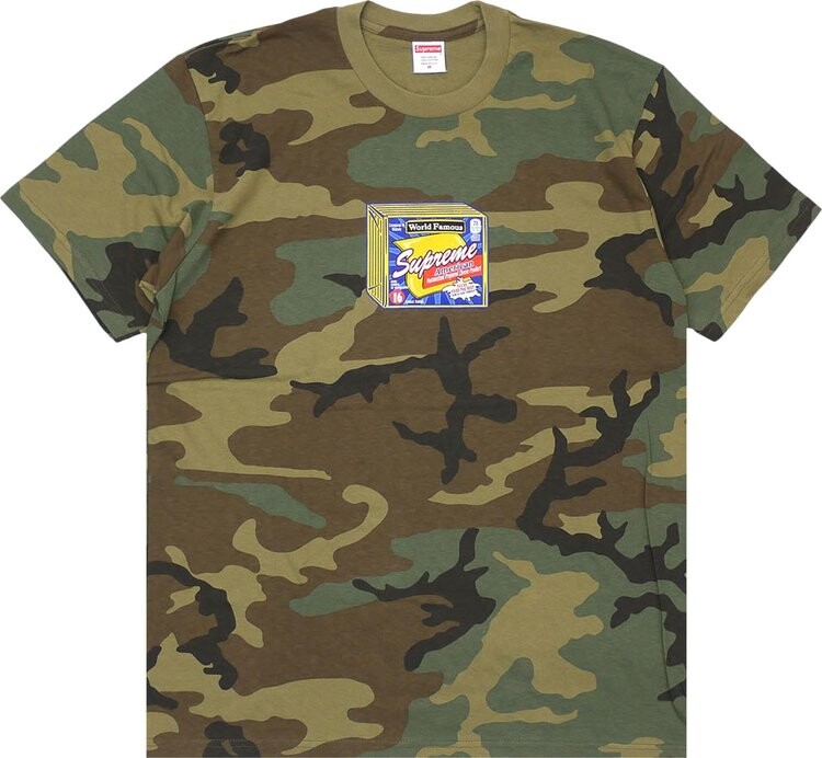 Футболка Supreme Cheese Tee 'Woodland Camo', разноцветный — фото 2