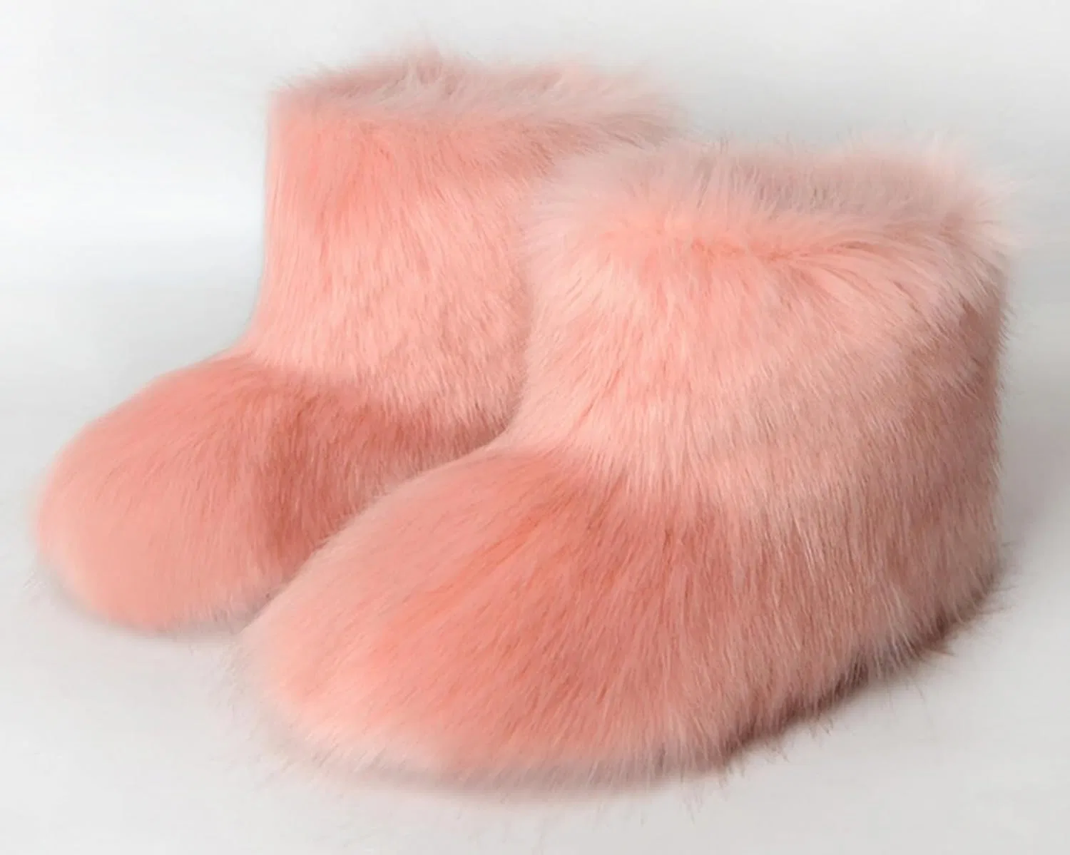 Детские зимние сапоги для девочек с искусственным мехом LLTMALL, Apricot Pink — фото 2