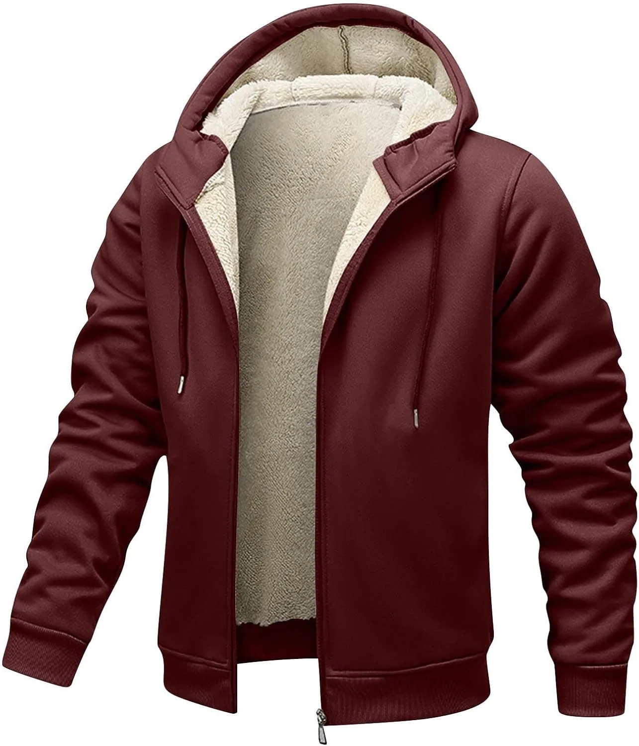 

Мужская толстовка с подкладкой из шерпы на молнии, теплая зимняя куртка