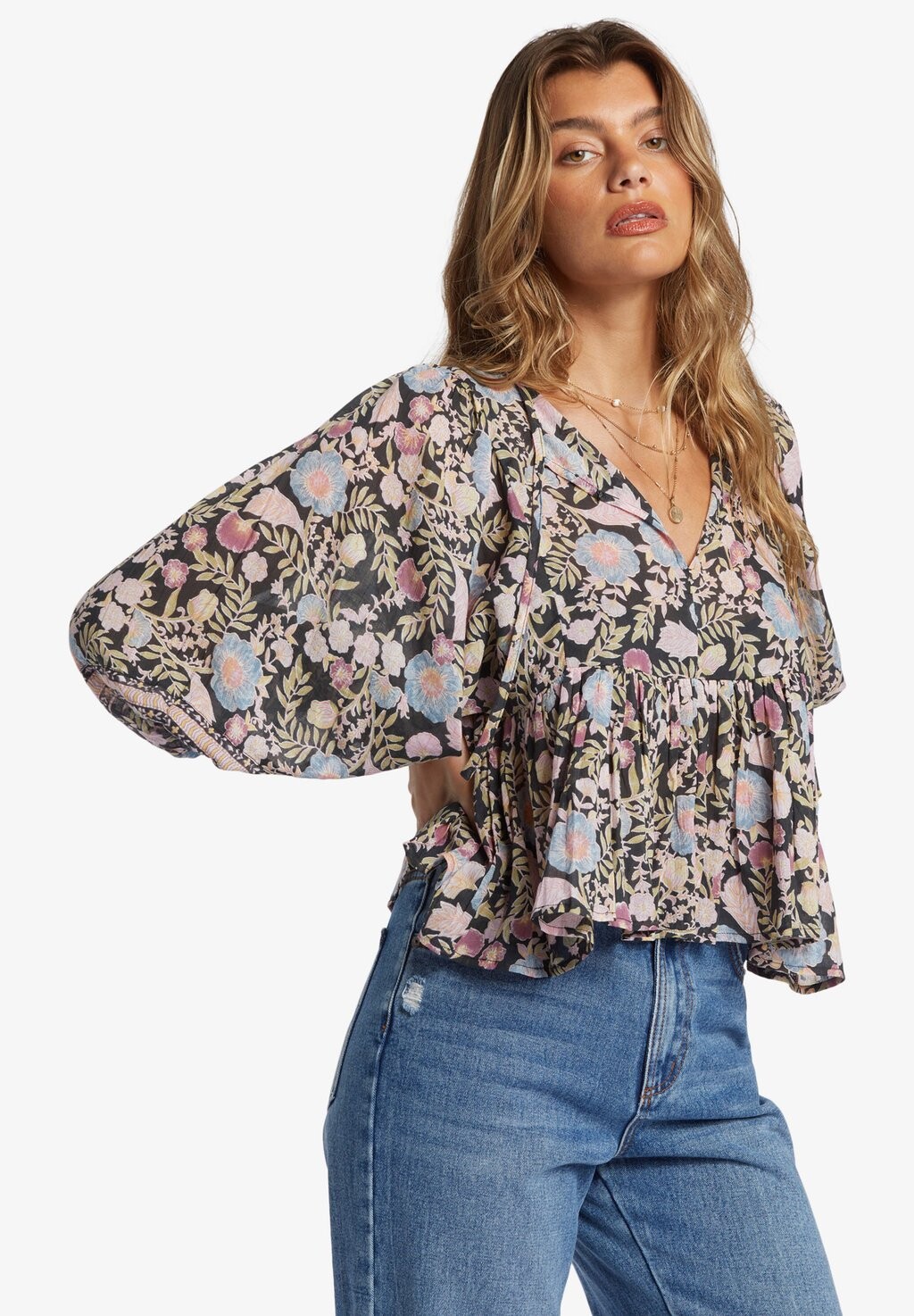 

Блуза ADORE YOU, MIT BALLONÄRMELN Billabong, бежевый