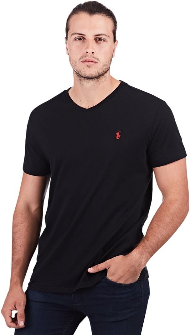 

Мужская футболка Polo RL классического кроя с V-образным вырезом POLO RALPH LAUREN, Rl Black