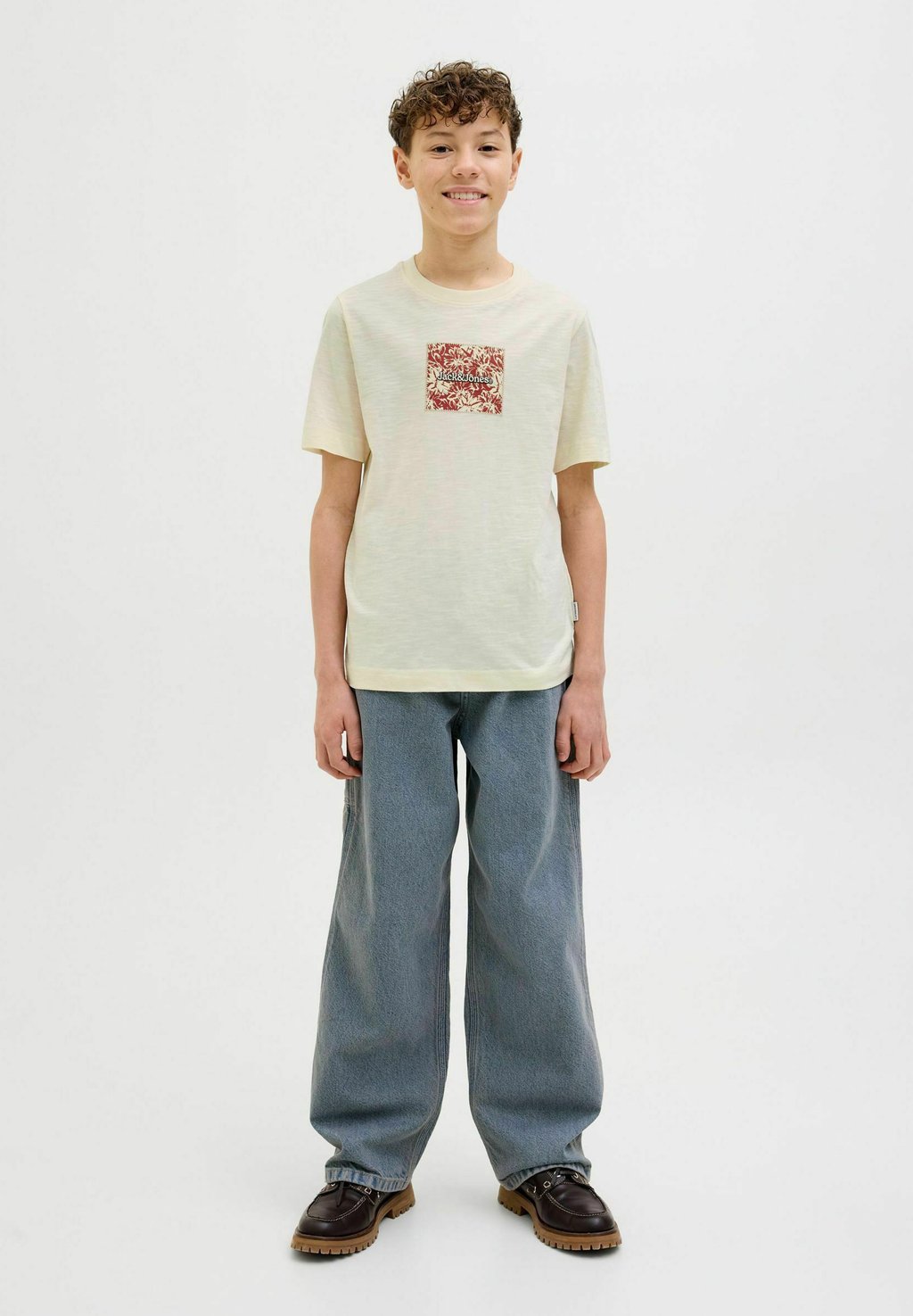 

Футболка с принтом Jack & Jones Junior, бежевый