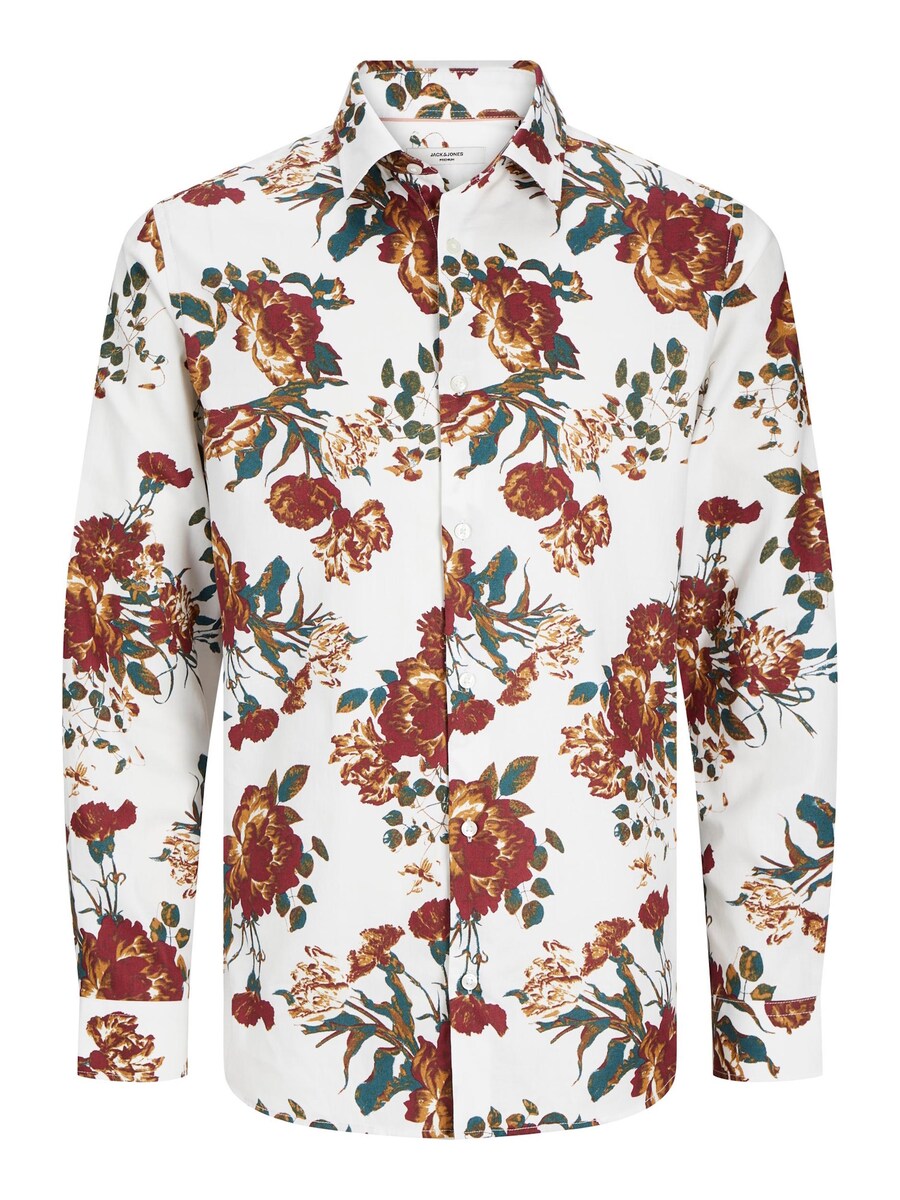 

Повседневная рубашка JACK & JONES Regular fit Button Up Shirt JPRNordic Flores, белый