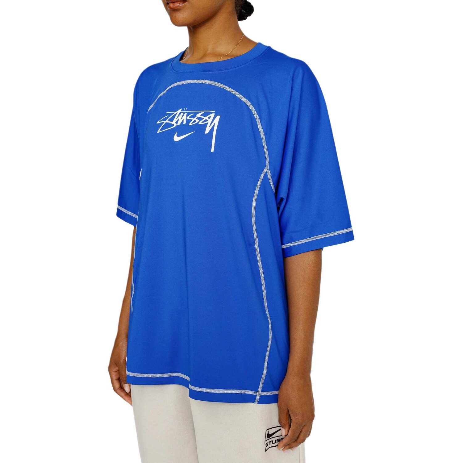 Stussy Футболка унисекс синяя Nike, синий — фото 3