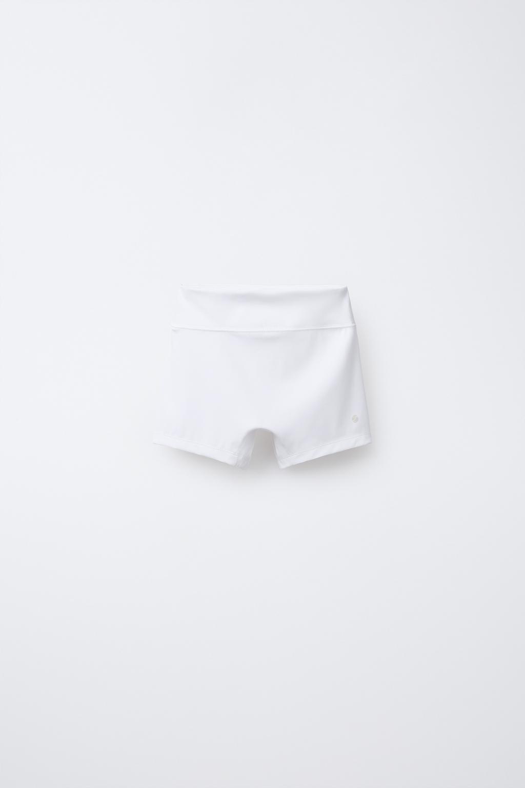 

Спортивные короткие леггинсы ZARA, белый