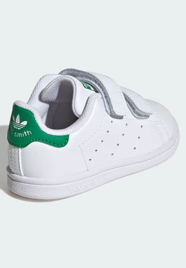 Детские туфли stan smith с удобной застежкой Adidas Originals, Ftwr White Ftwr White Green — фото 4