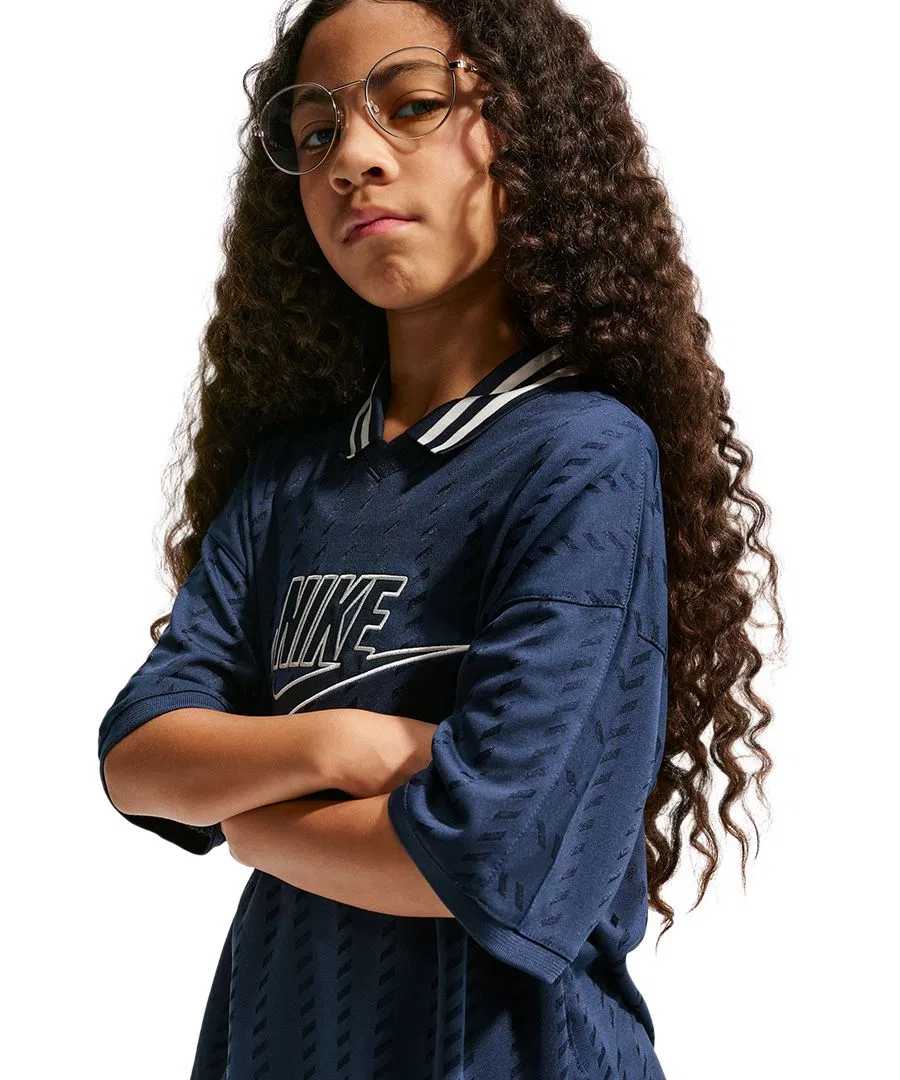Футболка с коротким рукавом для девочек 7-16 лет Nike, темно-синий — фото 2