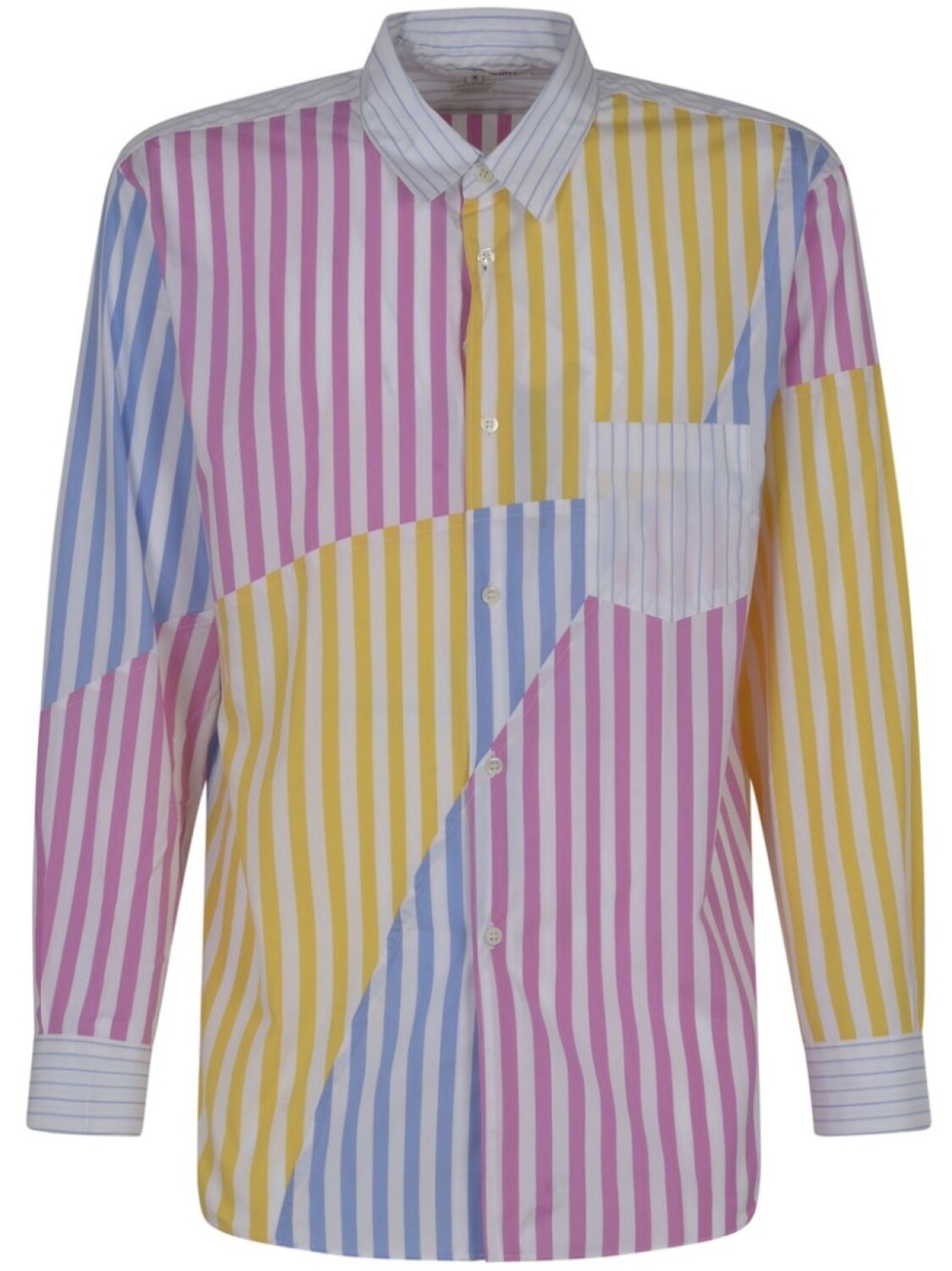 

Полосатая рубашка с панелями Comme Des Garçons Shirt, розовый