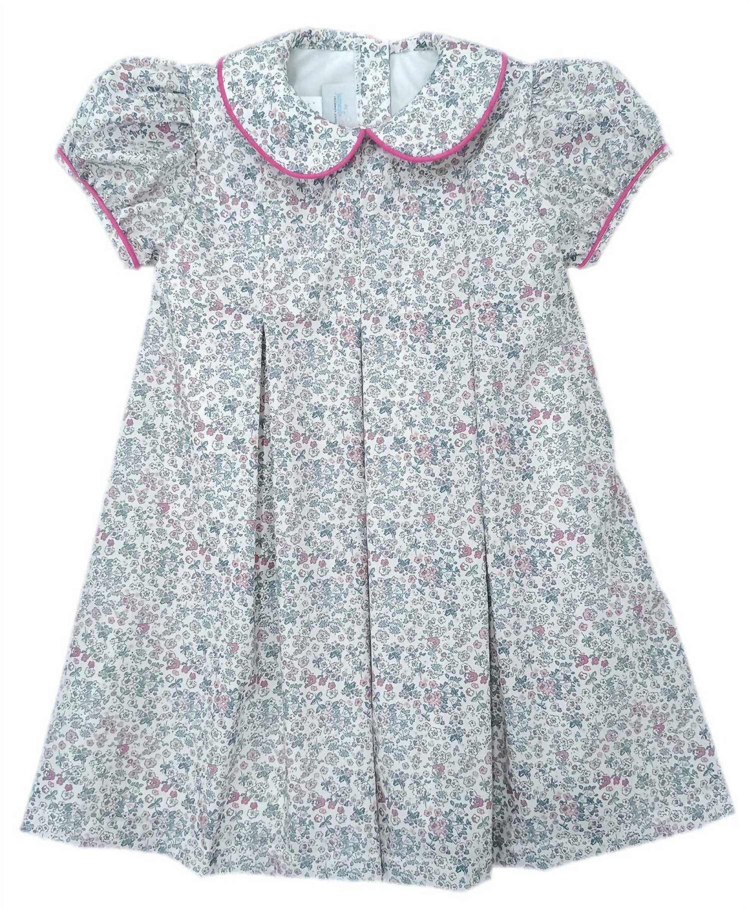

Платье Penny Pleat с синими цветочными узорами James & Lottie