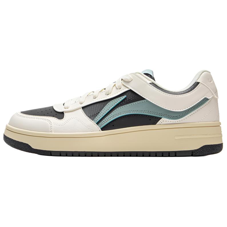 

Мужские низкие кроссовки Tianji для скейтбординга с амортизацией, устойчивостью к истиранию и эффектом увеличения роста LINING, черно-белый