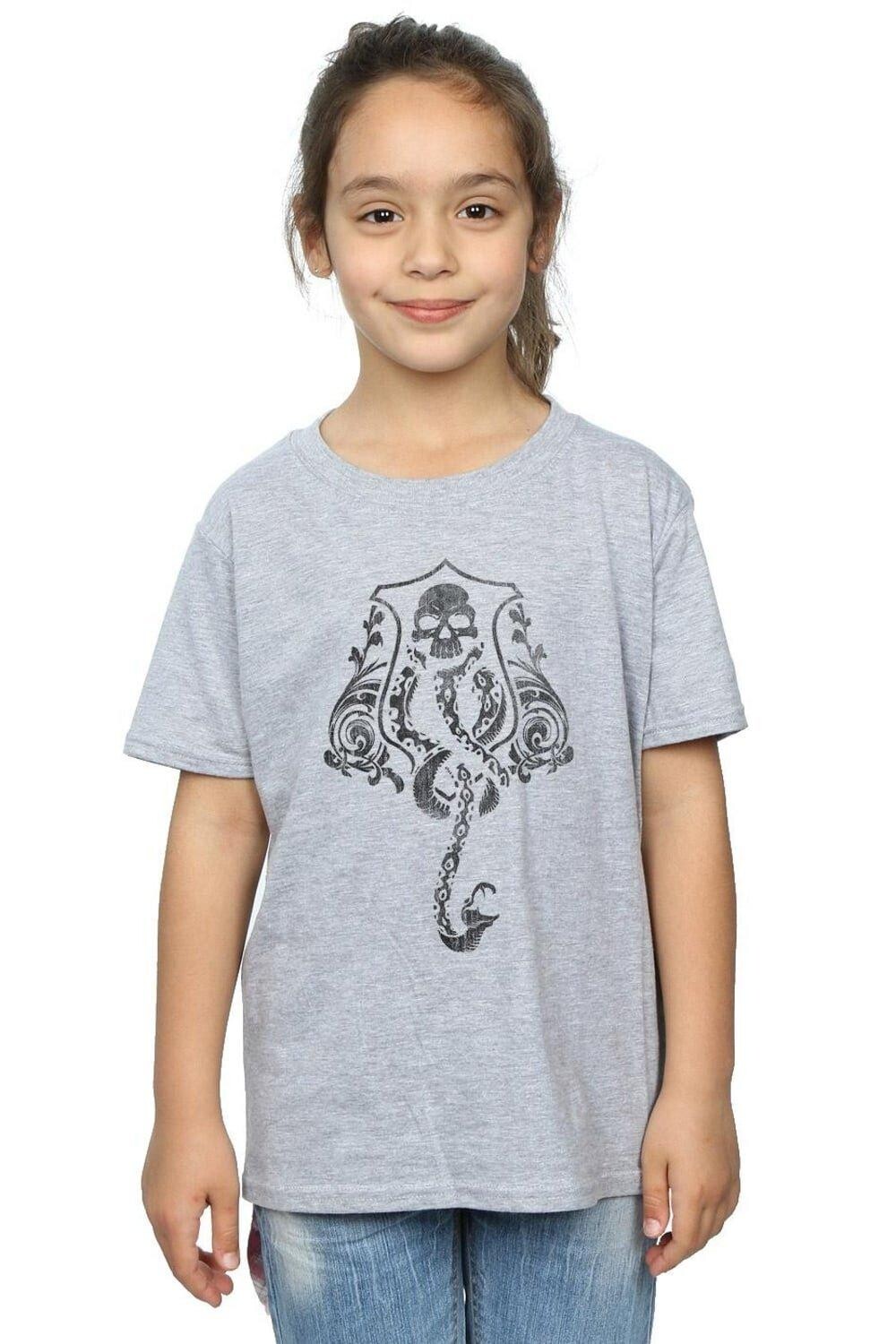 

Хлопковая футболка Dark Mark Crest Harry Potter, серый