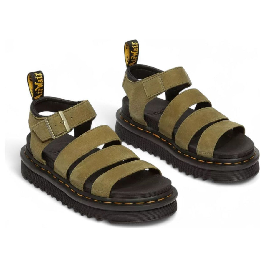 Сандалии (WMNS) Dr. Martens Blaire Tumbled Nubuck Sandals 'Muted Olive', оливкого-зеленый — фото 3