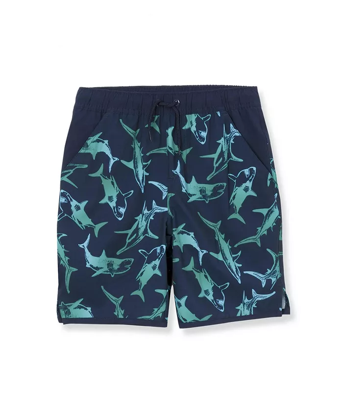 

Плавки спортивные Big Boys Husky Stretch Hydroliner Lands' End, зеленый