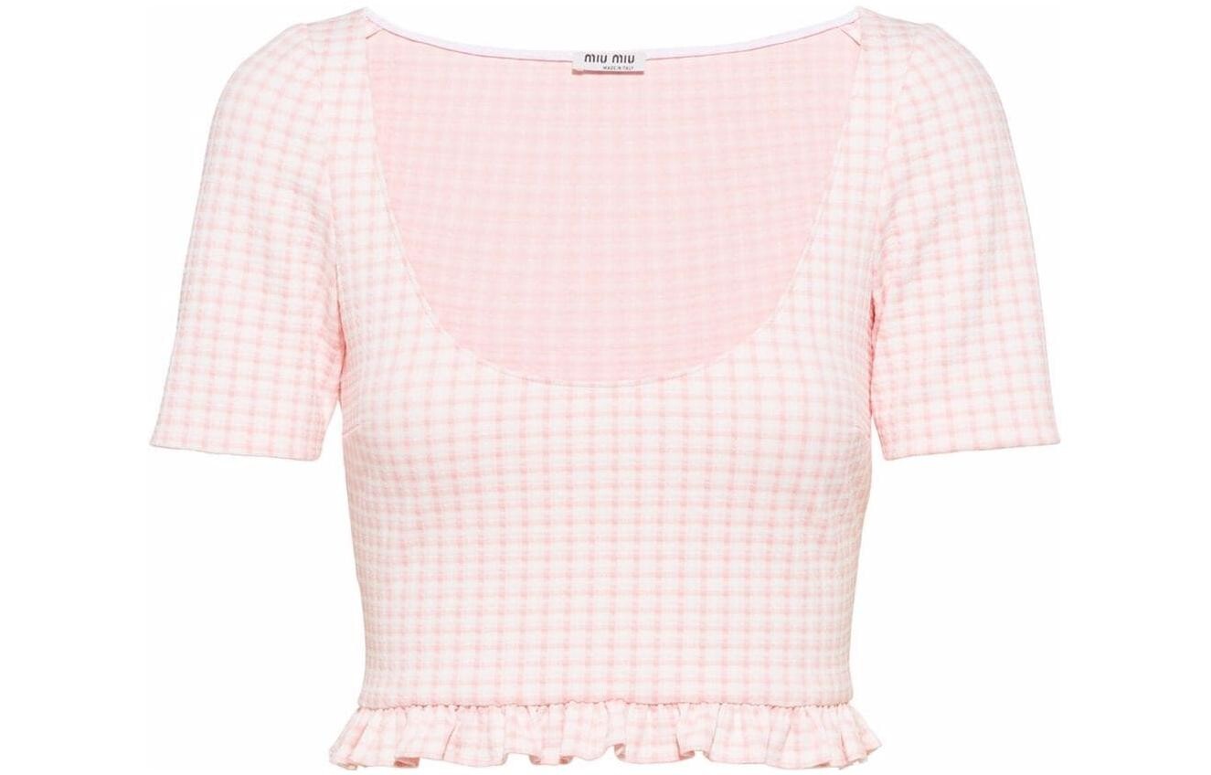 

Топ укороченный женский Miu Miu, розовый