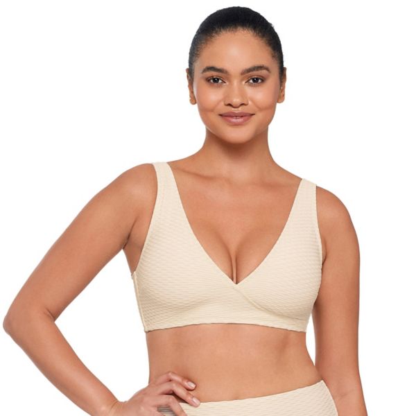 

Женский поддерживающий топ-бра bikini с запахом S3 Swim, цвет pearl