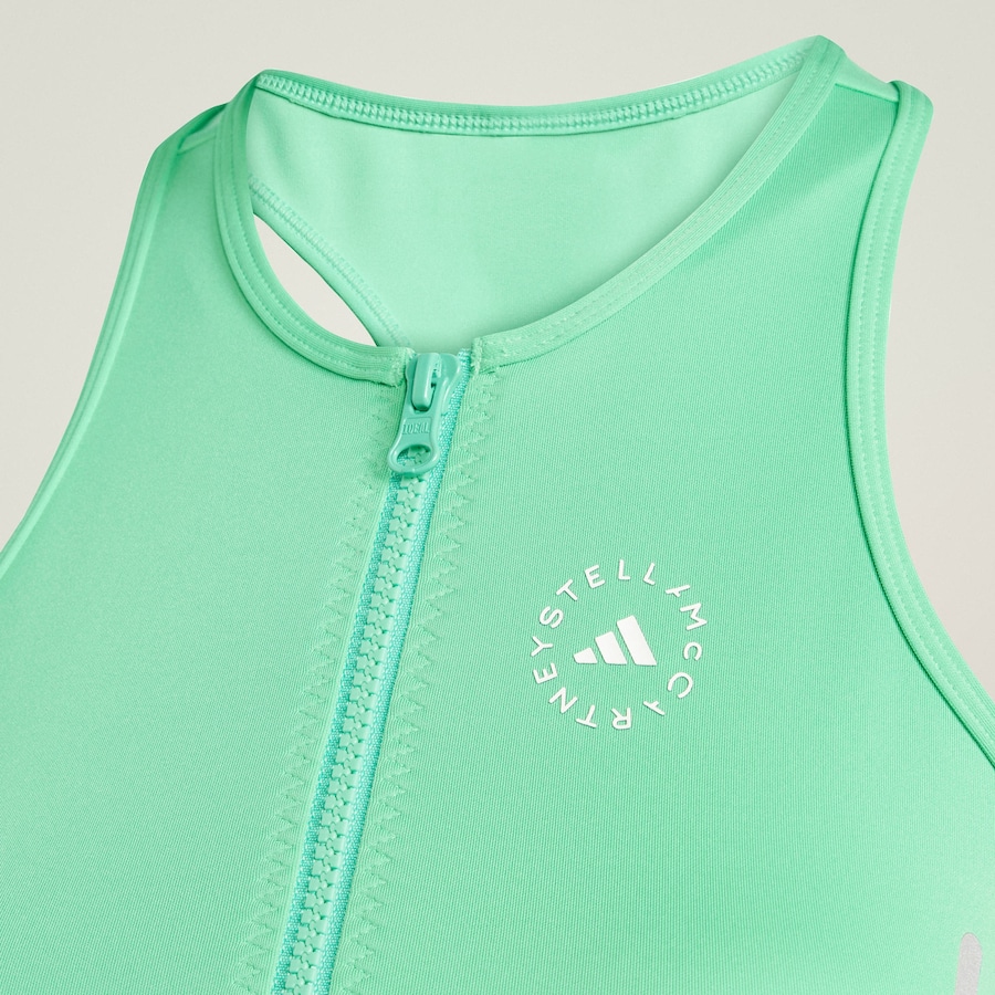 Спортивный топ ADIDAS BY STELLA MCCARTNEY High Neck Crop, зеленый/мятный — фото 4