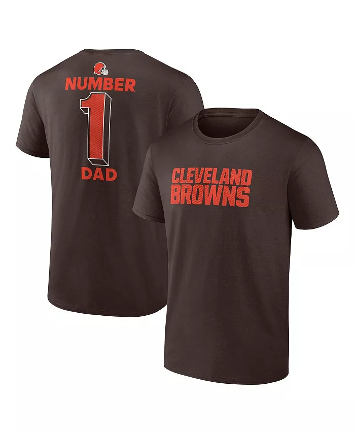 

Мужская футболка-джерси Cleveland Browns 1 Dad в коричневом цвете Logo Athletic