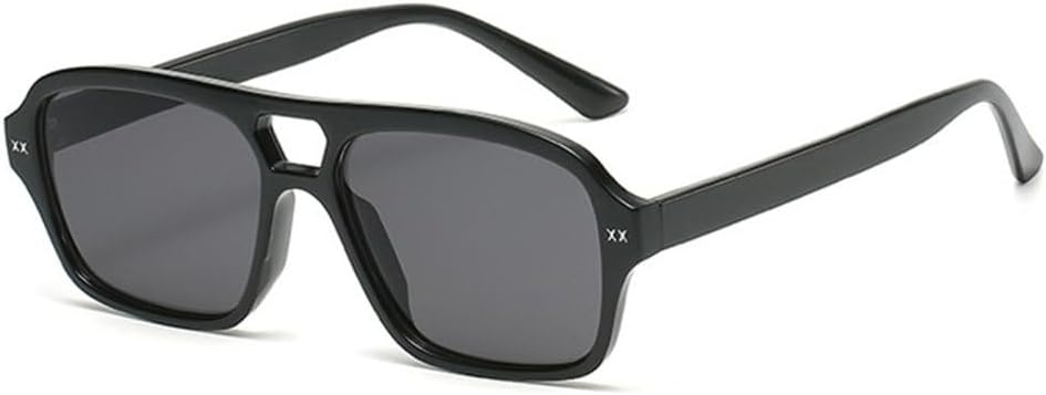 

Женские солнцезащитные очки в стиле ретро с двойной перемычкой, модные очки с градиентным переходом цвета, трендовые мужские солнцезащитные очки с линзами Ocean Lens UV400 generic, Black Grey