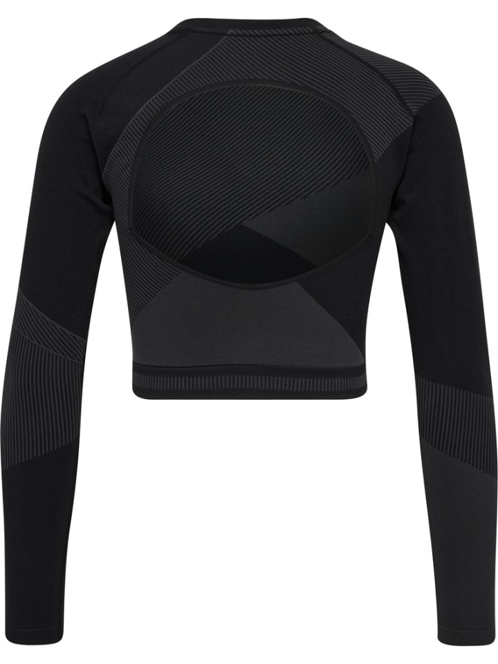 

Футболка с длинным рукавом Unity Seamless Crop T-Shirt Longsleeve черного цвета Hummel