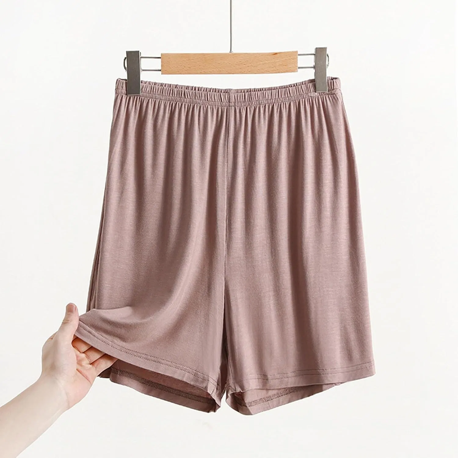 Пижамные шорты для женщин, модал, бренд Generic, цвет A01_khaki — фото 2