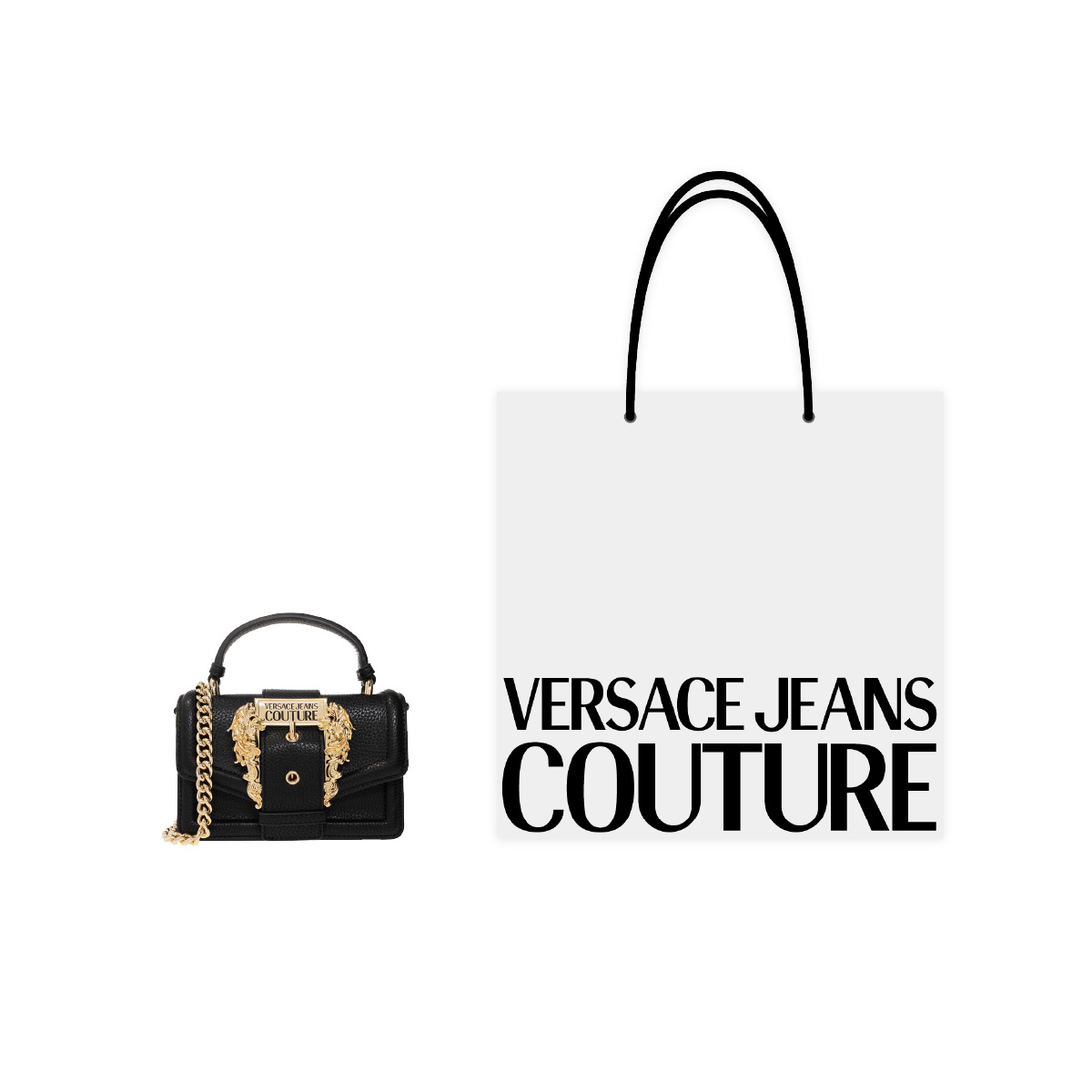 

Versace Jeans Couture Кожаная сумка через плечо, дамская сумочка, сумка-кроссбоди, женская, черная