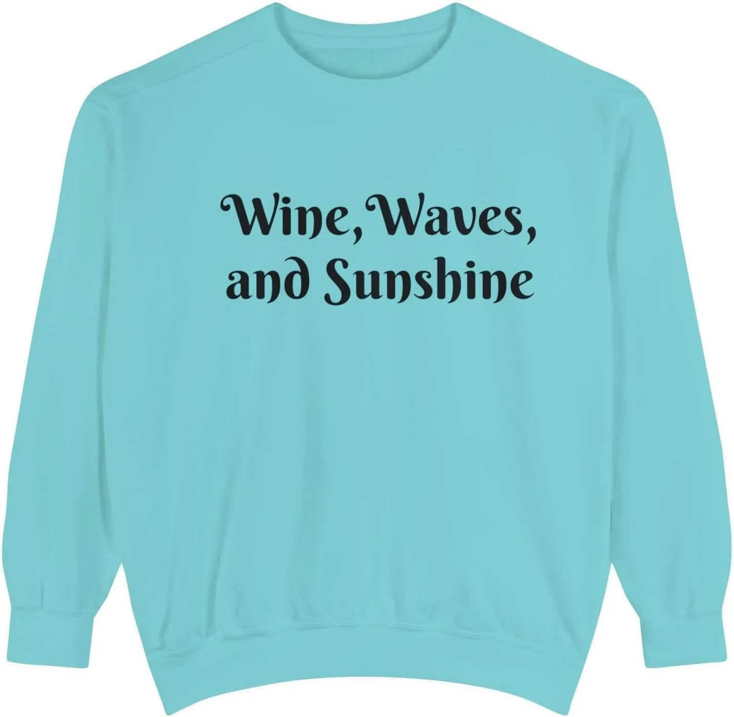 Свитшот Wine, Waves and Sunshine Generic, синий