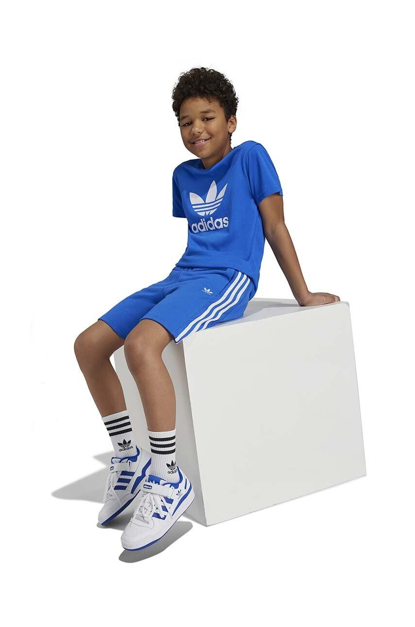 

Детская хлопковая футболка adidas Originals TREFOIL TEE, синий