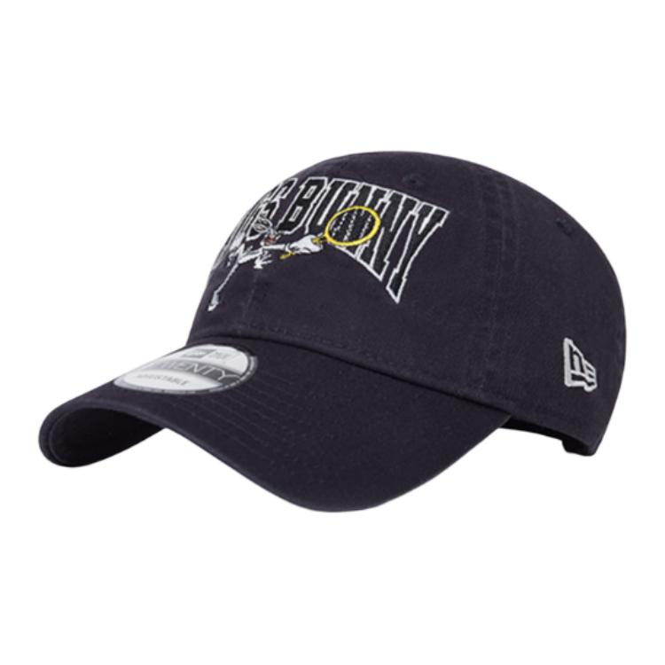 

New Era Хлопковая бейсболка унисекс белая, Dark Blue