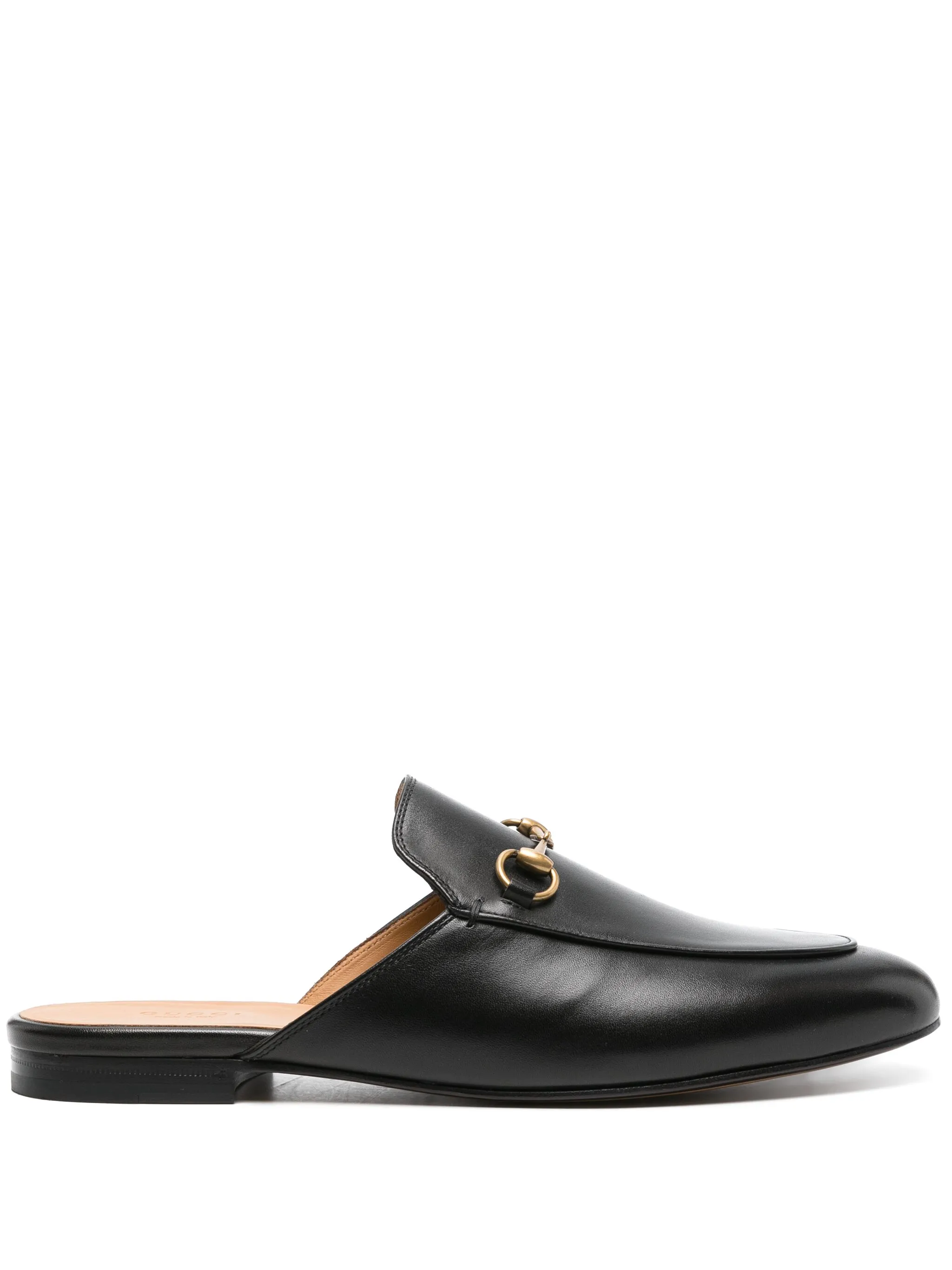 Мюли Princetown с пряжкой Horsebit Gucci, черный