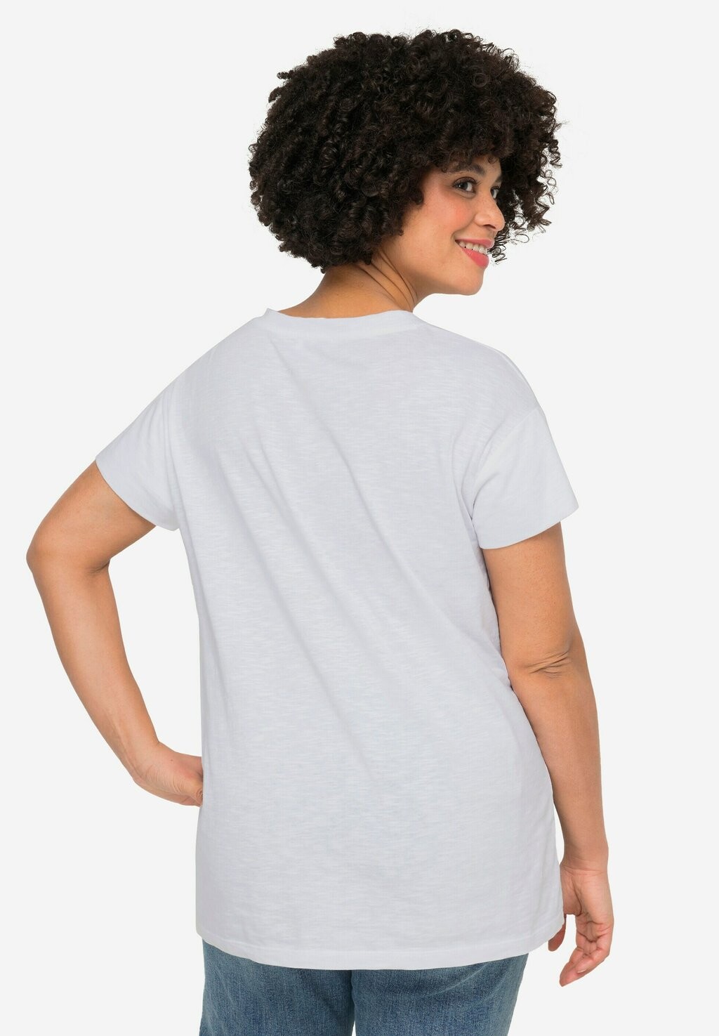 

Футболка с принтом FLAMINGO CREW NECK HALF SLEEVES Angel of Style, белый