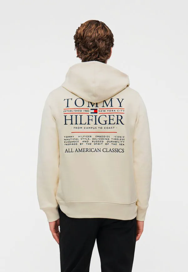 Толстовка с капюшоном на шнуровке и вышитым логотипом heritage Tommy Hilfiger, Ivory Petal