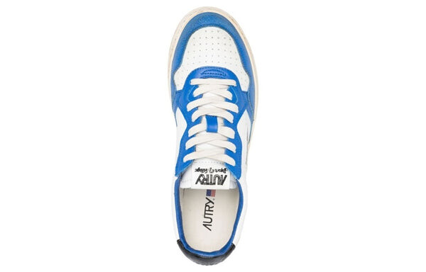 Кроссовки medalist super vintage leather low sneakers 'white black blue' Autry, белый — фото 4