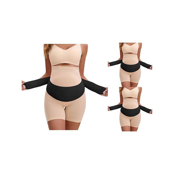 

3 упаковки бандажей для беременных - мягкие дышащие поддерживающие пояса с регулируемой спинкой Inspire Chic, Black