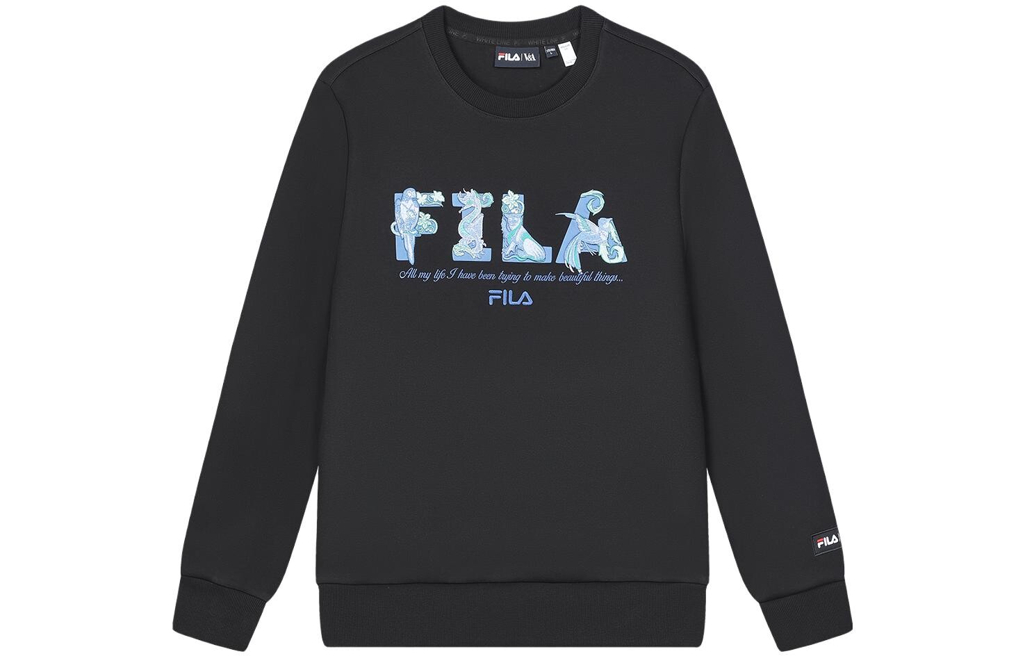 

Мужская толстовка V&a X, цвет черный как смоль Fila, черный