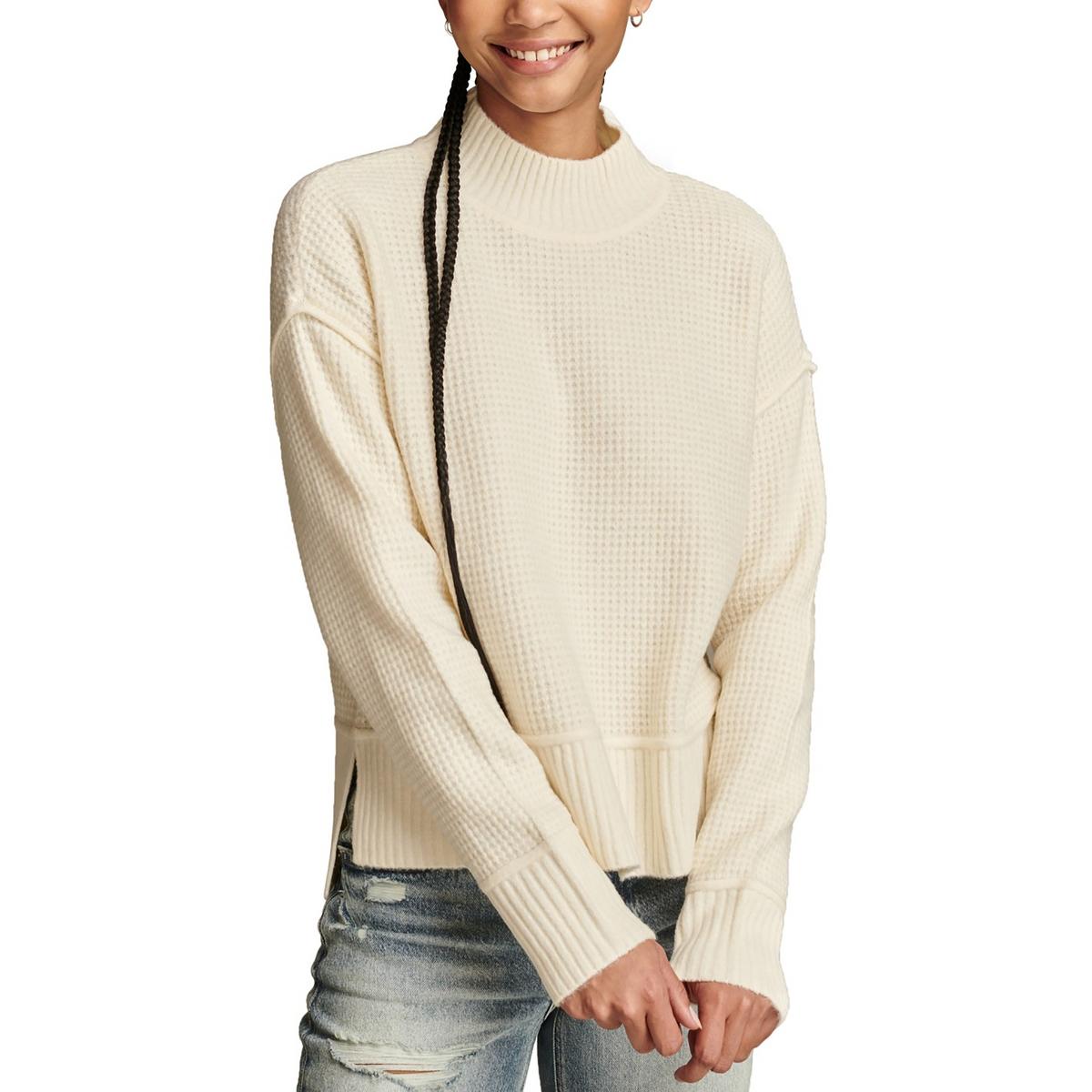 

Женский трикотажный свитер с ребристым узором Lucky Brand, цвет tofu