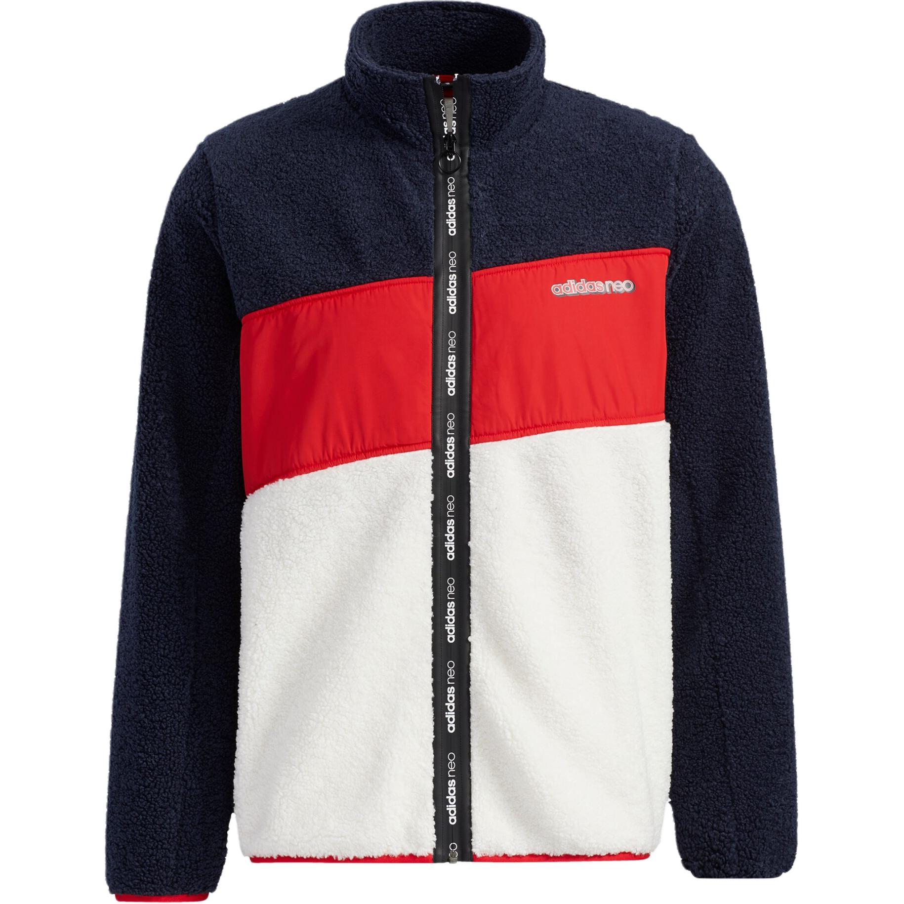 

Adidas Neo Куртка мужская красно-сине-белая разноцветная, Red Blue White Multicolor