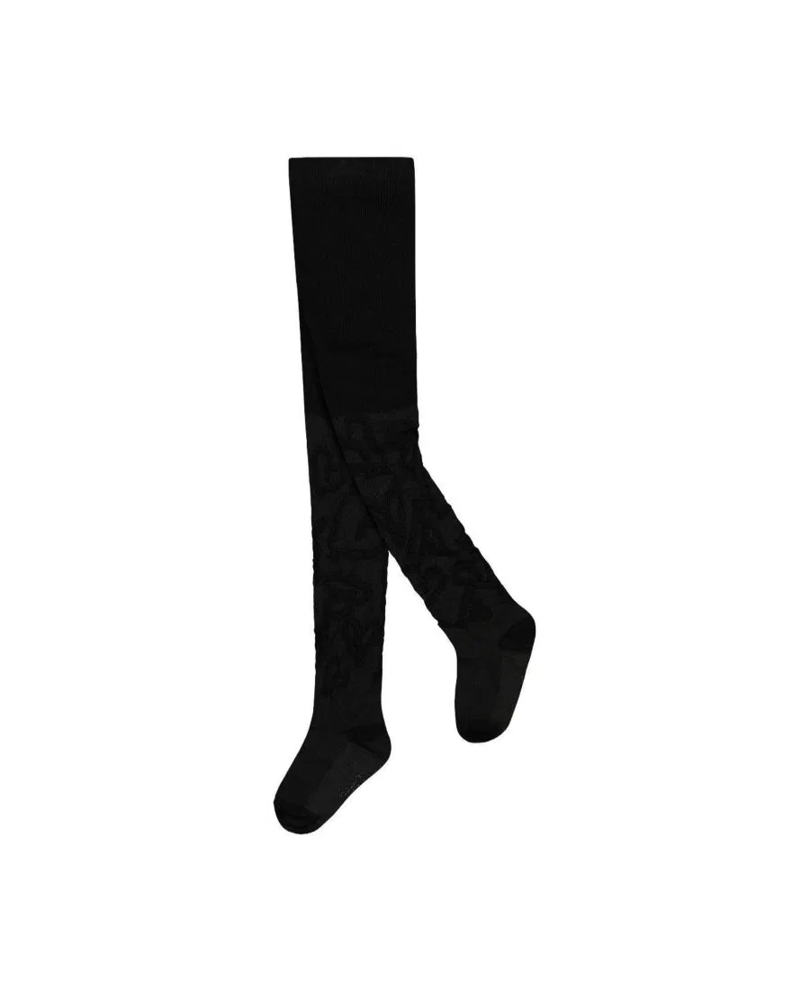 Колготки с фактурным трикотажем Girls Must-Haves Deux par Deux, Black