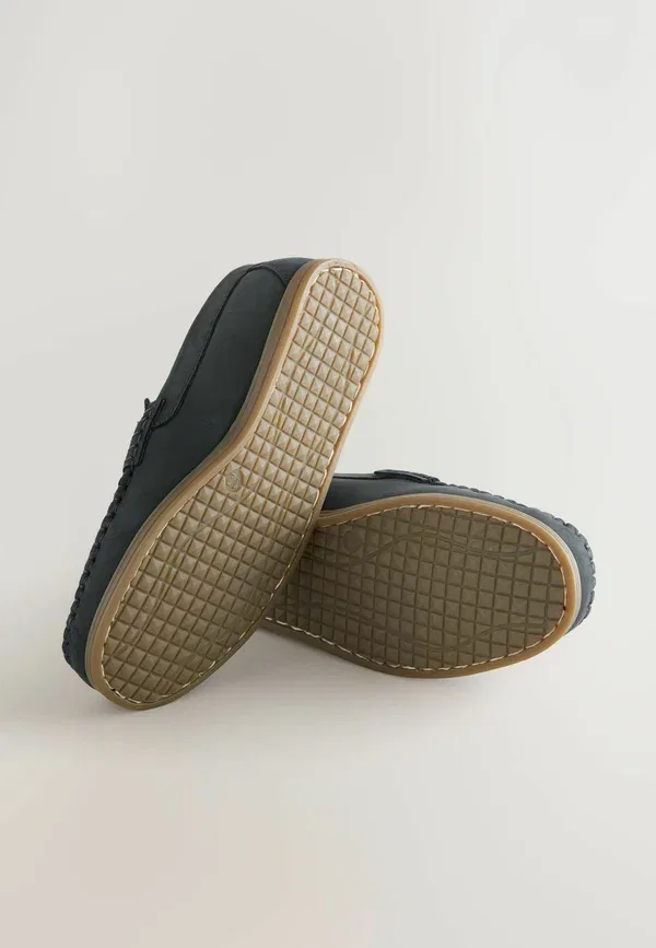 Туфли кожаные Regular fit - penny loafers - moccasins Next, темно-синий Leather — фото 4