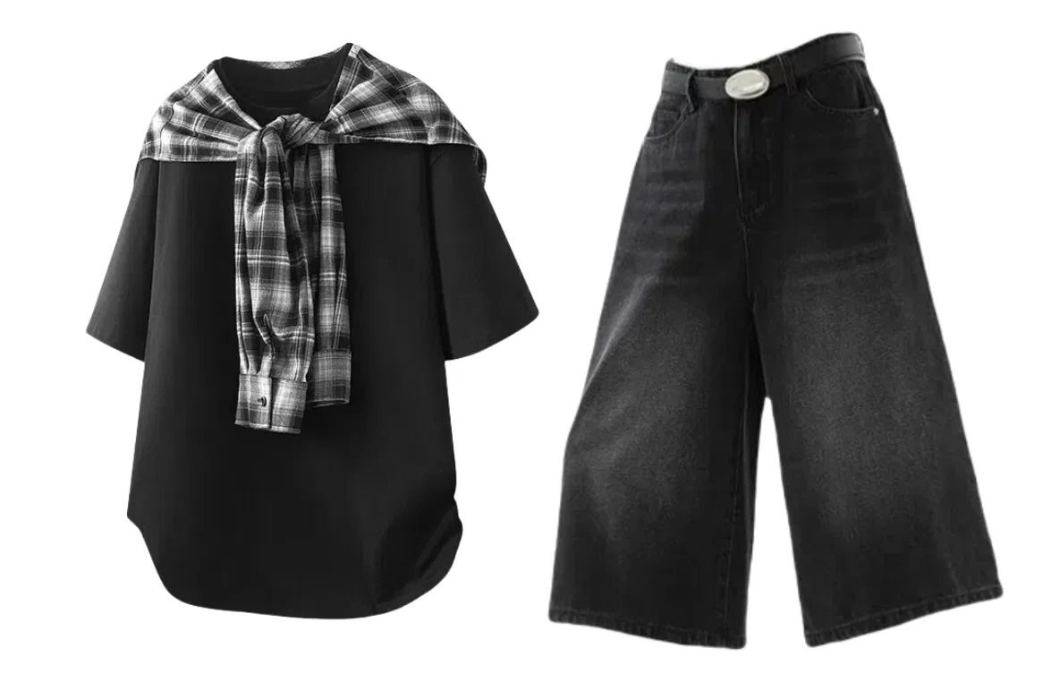 Детский спортивный комплект с принтом Casual Sportswear GWAF, Black