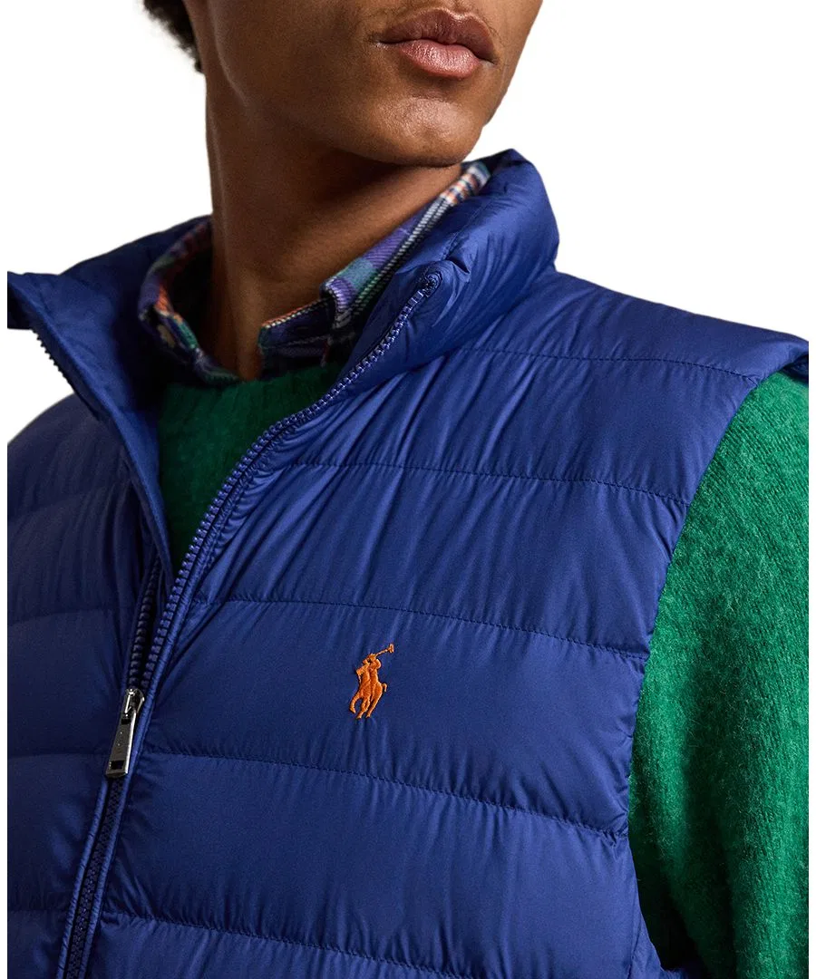 Мужской жилет утепленный с капюшоном The Colden Packable Down Vest Polo Ralph Lauren, Blue Yacht — фото 3