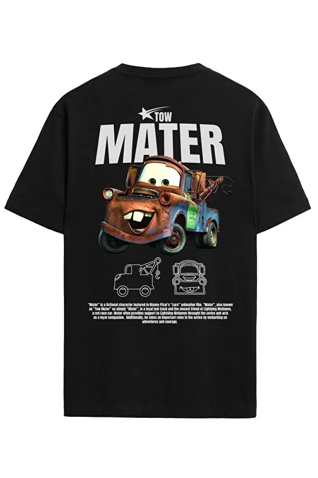 Детская футболка для мальчиков с принтом Tow Mater Brz Kids, Black