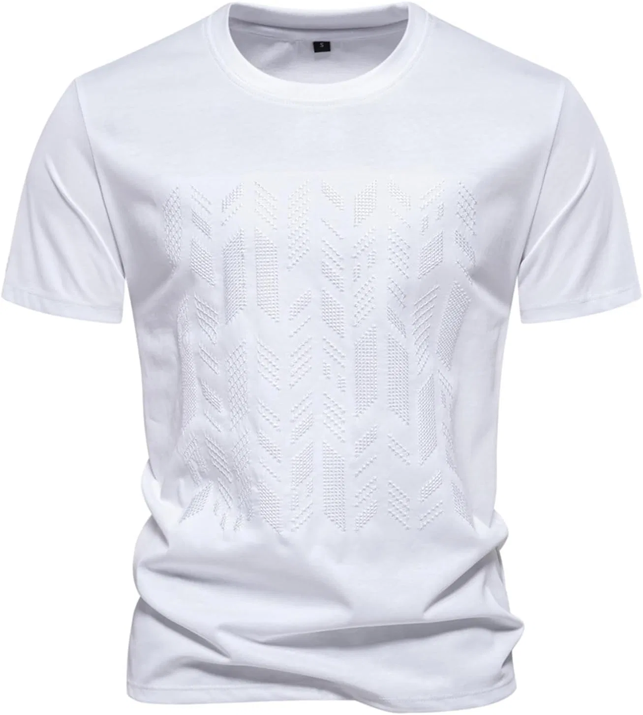 Мужская футболка с графическим принтом Slim Fit NoxwB, White