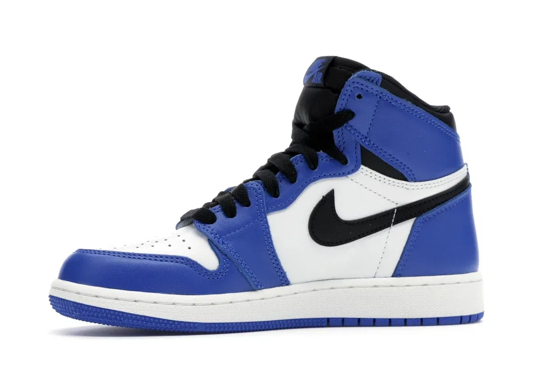 Детские кроссовки для мальчиков с замшевым верхом Jordan 1 Retro High, Game Royal/Black-Summit White — фото 3