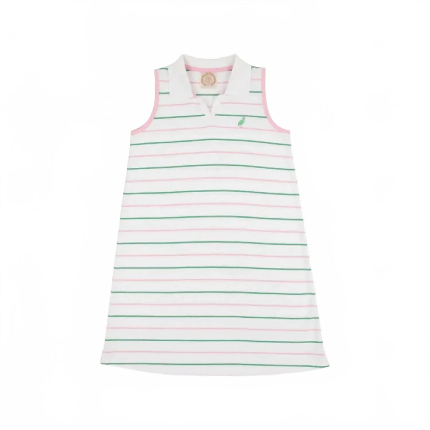 Детское платье для девочек без рукавов с принтом Maude's Polo Tradd Street Stripe Pink The Beaufort Bonnet Company, Tradd Street Stripe Pink — фото 2