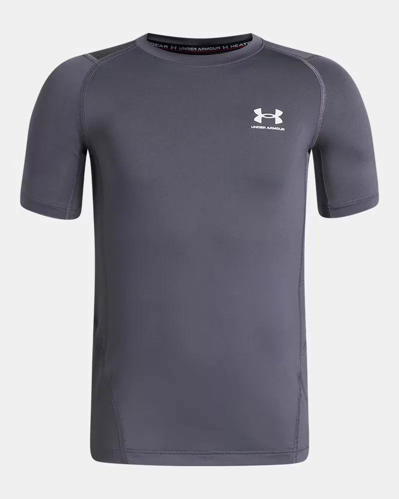 Футболка с коротким рукавом быстросохнущая HeatGear Armour UnderArmour, Castlerock/White